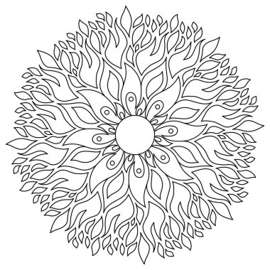 Ateş Elemanı Mandala Renklendirme Sayfası
