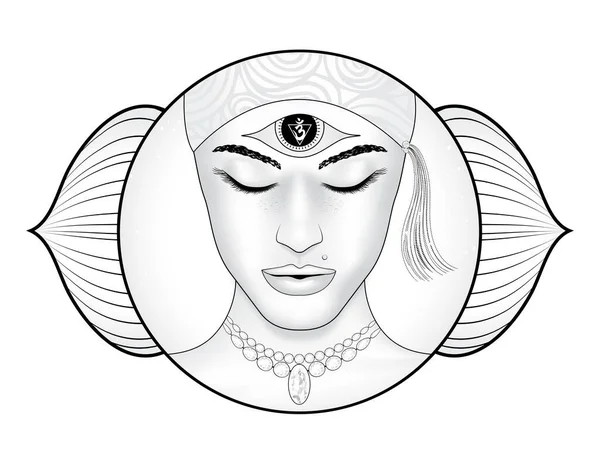 Drittes Auge Chakra Malseite — Stockfoto