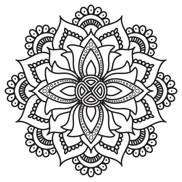 Lotus Mandala Målarbok — Stockfoto