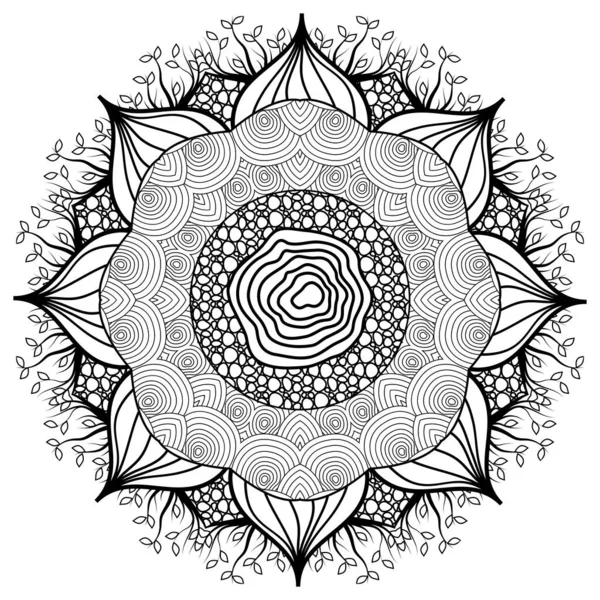 Aarde Element Mandala Kleurplaat — Stockfoto