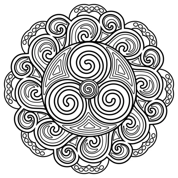 Air Element Mandala Coloring Page — Stock Photo, Image