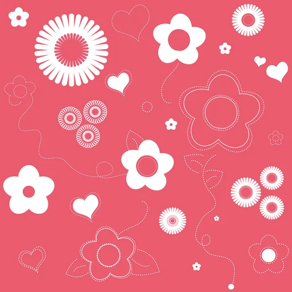 Fond de valentin floral — Image vectorielle