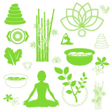 Vektör Spa meditasyon arka plan