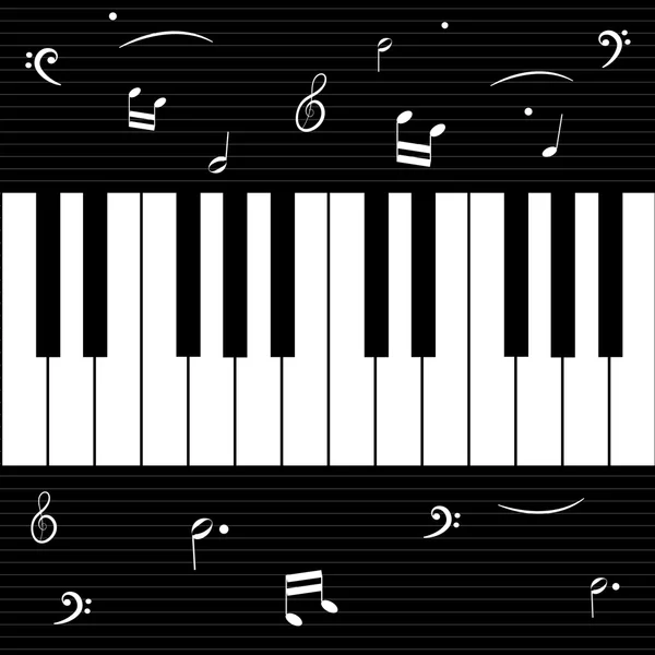 Música Piano Vector Fondo — Archivo Imágenes Vectoriales