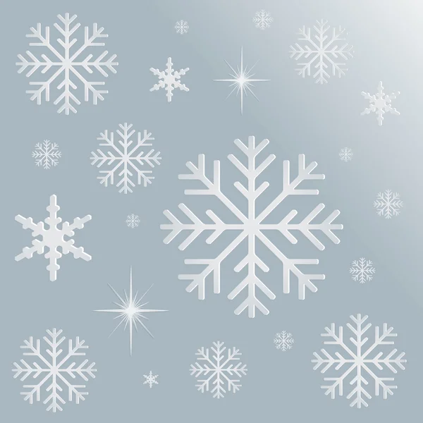 Snowflakes Vector Background — Stock Vector