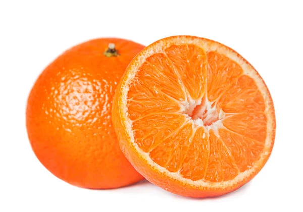 Zwei, Mandarine Zitrusfrüchte — Stockfoto