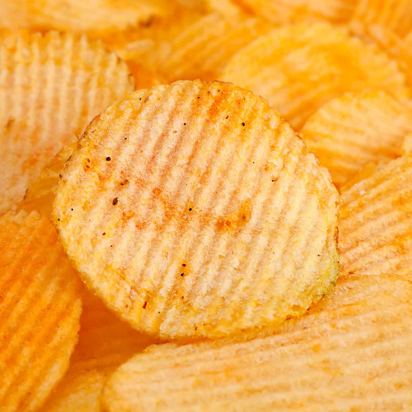 Ribbed potatoes snack — Stock Photo, Image