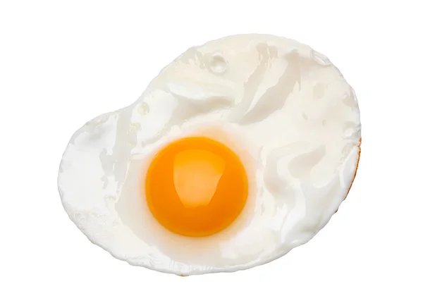 Fried egg on white — Stock Photo, Image