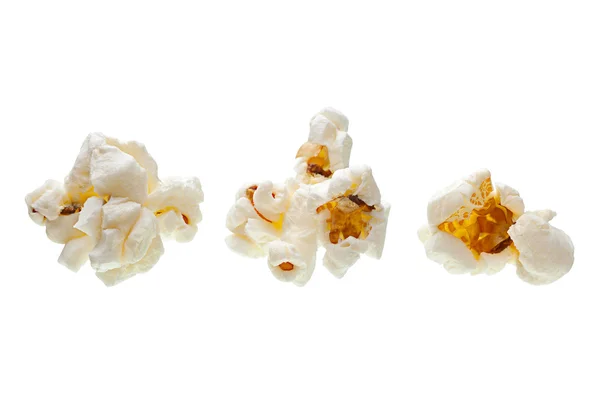 Collation pop-corn sur blanc — Photo