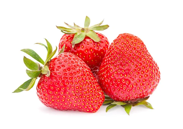 Strawberry closeup on white — Stock Photo, Image