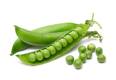 Peas vegetable on white clipart