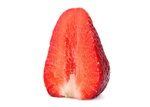 Strawberry closeup slice — Stock Photo, Image