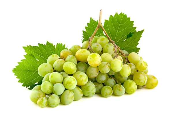 Green grape on white — Stock Photo, Image