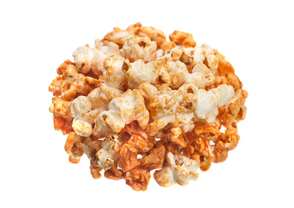 Popcorn v karamelu, samostatný — Stock fotografie