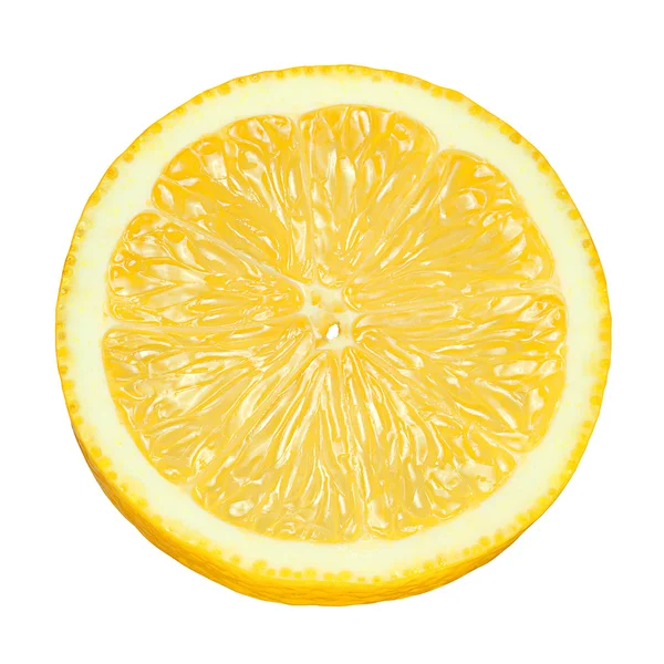 Лимонный ломтик изолирован — стоковое фото