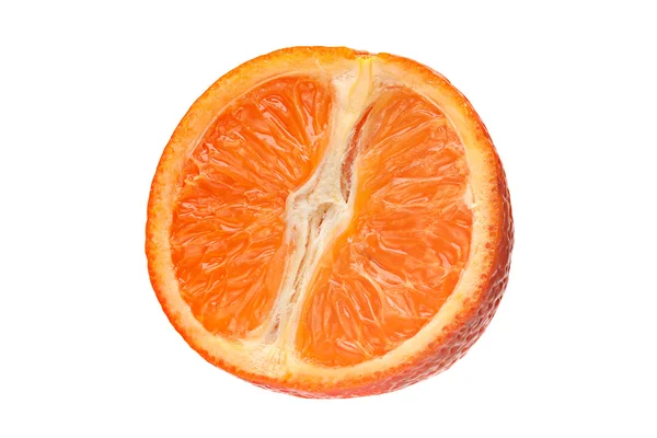 Tangerine citrus slice on white — Zdjęcie stockowe