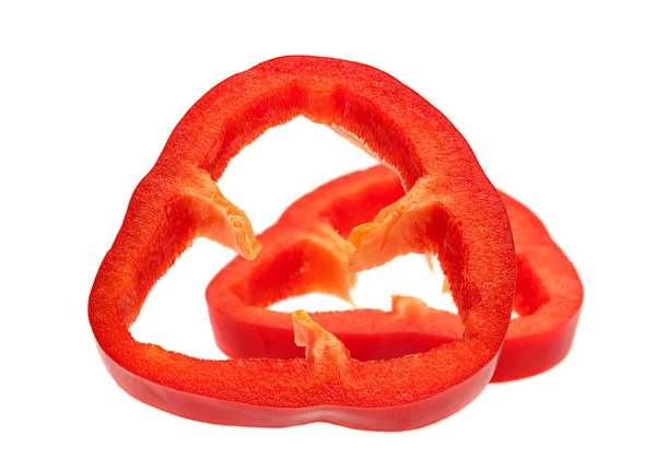 Röd paprika bit — Stockfoto