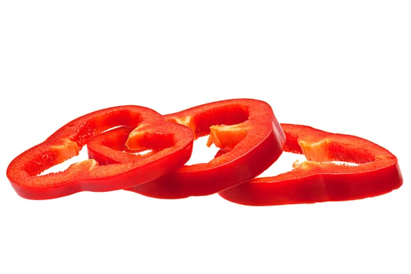 붉은 고추 조각 — 스톡 사진