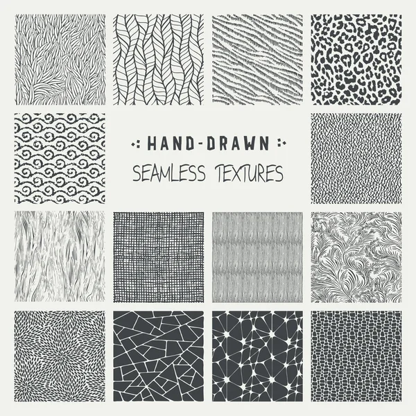 Elle çizilmiş marker ve mürekkep sorunsuz desenleri kümesi