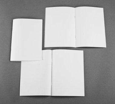 Boş katalog, broşür, dergiler, sahte kitap