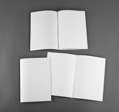 Boş katalog, broşür, dergiler, sahte kitap