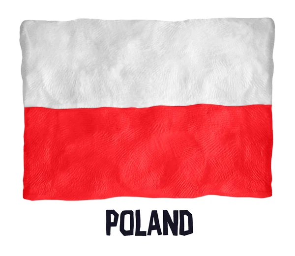 Flag of the Poland made of plasticine. — Stock Photo, Image