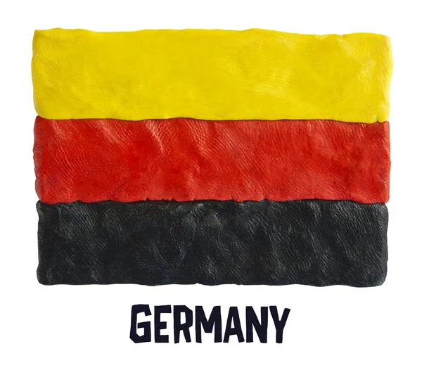 粘土で作られた、ドイツの国旗. — ストック写真