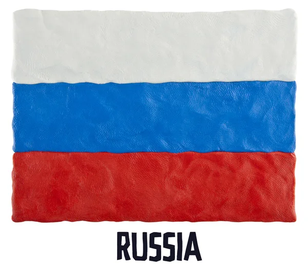 Bandera de la Rusia de plastilina . —  Fotos de Stock