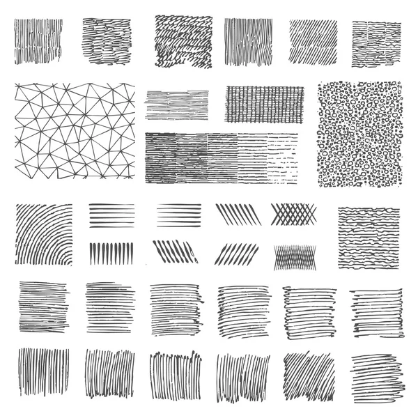 Conjunto de padrões de marcadores desenhados à mão — Vetor de Stock