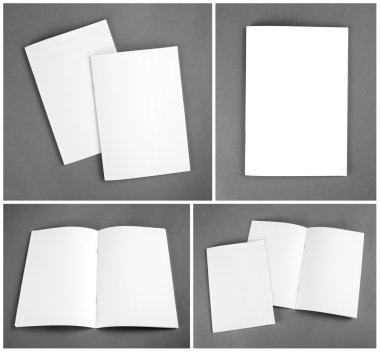 Boş dergi, katalog, broşür, dergi, kitap üzerinde oyun seti