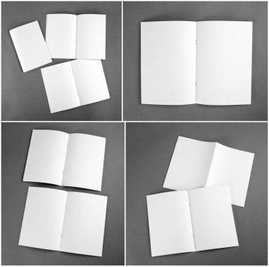 Boş dergi, katalog, broşür, dergi, kitap üzerinde oyun seti