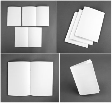 Boş dergi, katalog, broşür, dergi, kitap seti