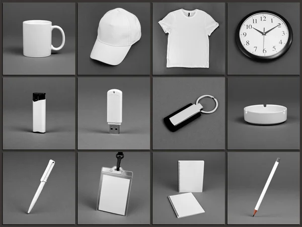 Boş ileti örneği için kurumsal kimlik sistemi üzerinde gri backg ayarla