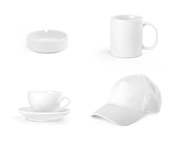 Set of white elements for corporate identity design — Stock Photo, Image
