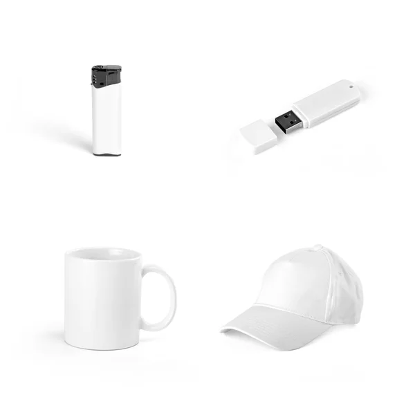 Set di elementi bianchi per il design della corporate identity — Foto Stock