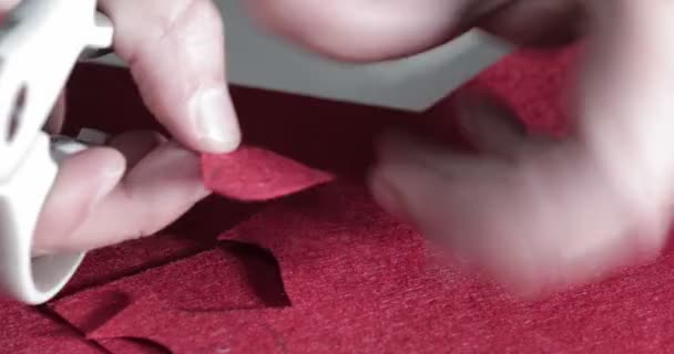 Cuts Heart Out Paper — Stock Video