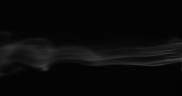 Smoke Background White Smoke Floating Space Black Background — Stock Video