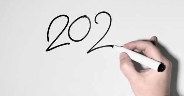 Conceito Encerramento 2020 Início Ano Novo 2021 — Vídeo de Stock