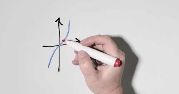 Profesor Dibuja Formas Geométricas — Vídeos de Stock