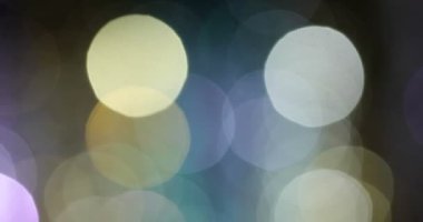 Mutlu Noel tatili dekorasyonu. Geçiş ile renkli bokeh soyut arkaplan