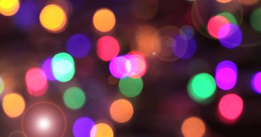 Renkli Bokeh soyut arkaplanı. Noel tatilinde dekorasyon