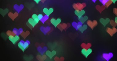 Renkli Bokeh soyut arkaplanı. Noel tatilinde dekorasyon