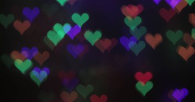 Renkli Bokeh soyut arkaplanı. Noel tatilinde dekorasyon