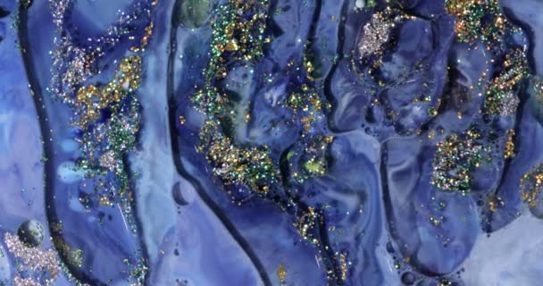 Пузырьки Масла Абстрактной Форме Воды Стеклянном Баке — стоковое видео