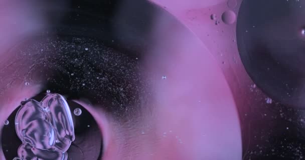 水彩画与飞溅和涡旋混合的液体油漆 — 图库视频影像