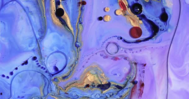 Sıvı Boya Sıçrama Girdapla Karıştırılmış Sanat Eserleri — Stok video