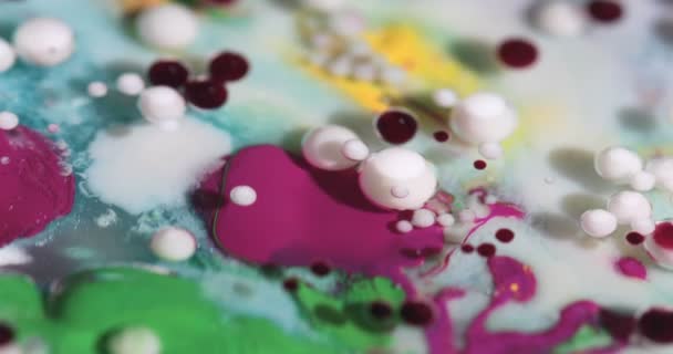 Peintures Liquides Couleur Déplaçant Mélangeant — Video