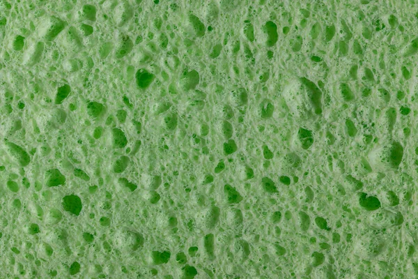 Fibre Spugna Ingrandite Texture Spugna Verde Vicino — Foto Stock