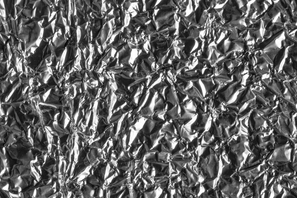 Fond Feuille Argent Avec Surface Froissée Brillante Pour Fond Texture — Photo