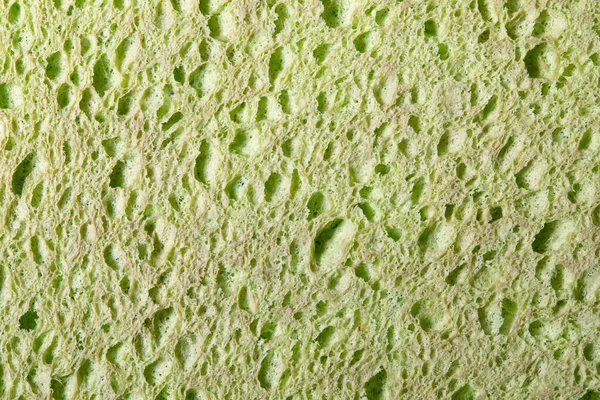 Fibras Esponja Magnificadas Textura Esponja Verde Cerca — Foto de Stock
